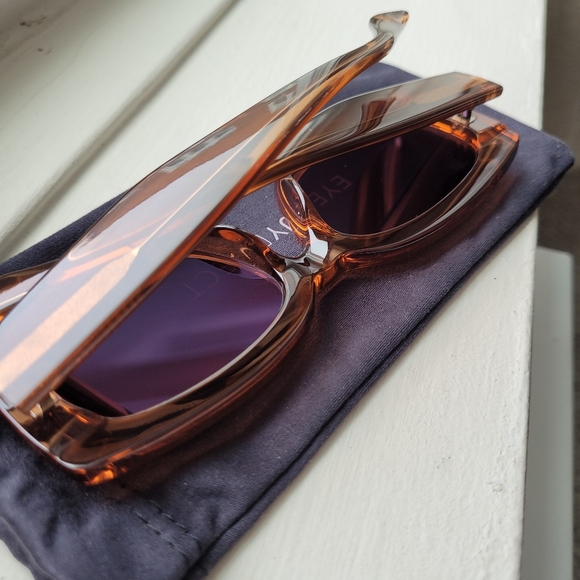 Rectangle Brown Clear Sunglasses - Picture 7 of 7